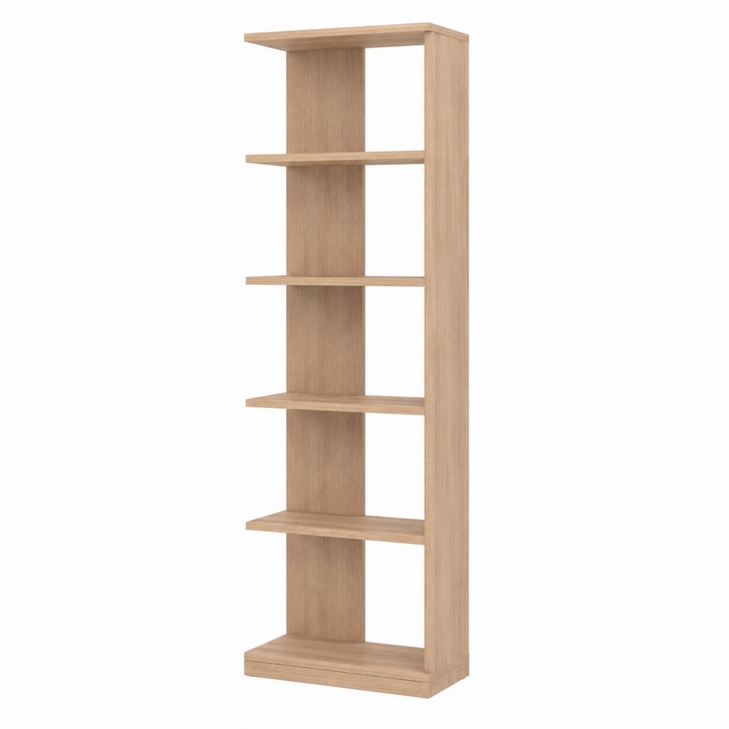 Bücherregal Standregal Eichefarben aus melaminbeschichteter Spanplatte 40 x 30 x 180 cm mit 6 offenen Fächern