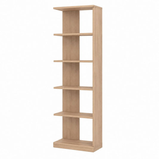 Bücherregal Standregal Eichefarben aus melaminbeschichteter Spanplatte 40 x 30 x 180 cm mit 6 offenen Fächern