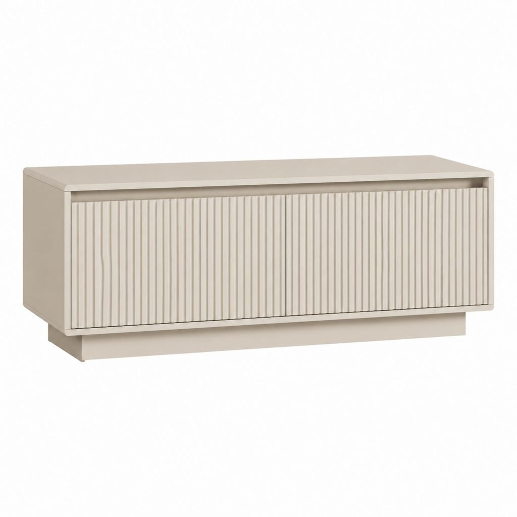 TV-Lowboard Creme MDF rechteckig mit 2 Türen 120 x 40 x 50 cm