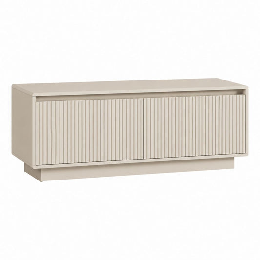 TV-Lowboard Creme MDF rechteckig mit 2 Türen 120 x 40 x 50 cm