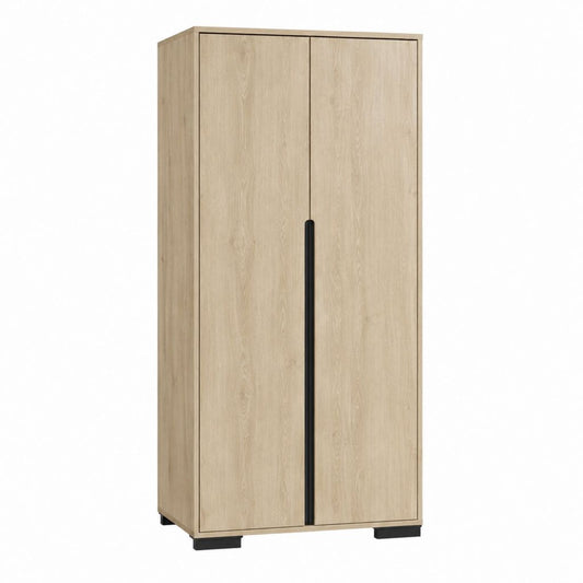Kleiderschrank 2 Türen Eiche Sonoma Spanplatte rechteckig 80 x 52 x 180 cm